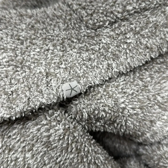 Barefoot Dreams Cozy Chic Hoodie Hooded Jacket Full Zip Up Stone Gray Size Small - Picture 7 of 11